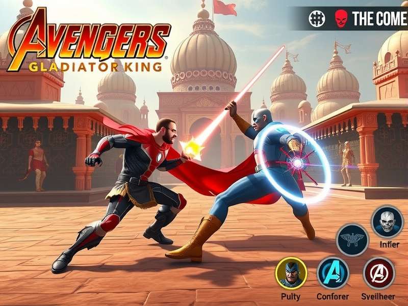 Avengers Gladiator King gameplay screenshot showing superhero combat